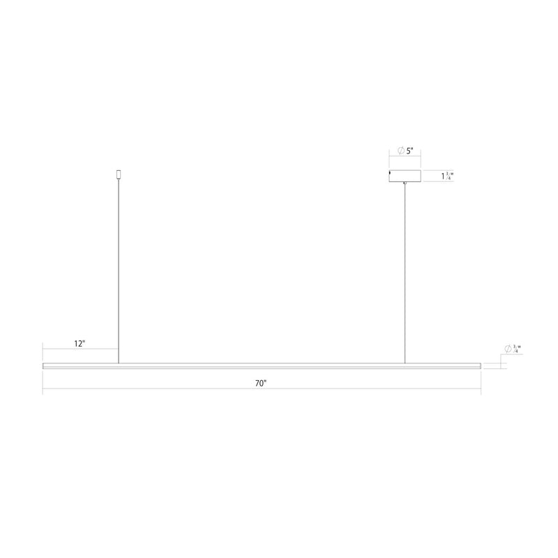 Sonneman 3778.25 LED Pendant, Satin Black