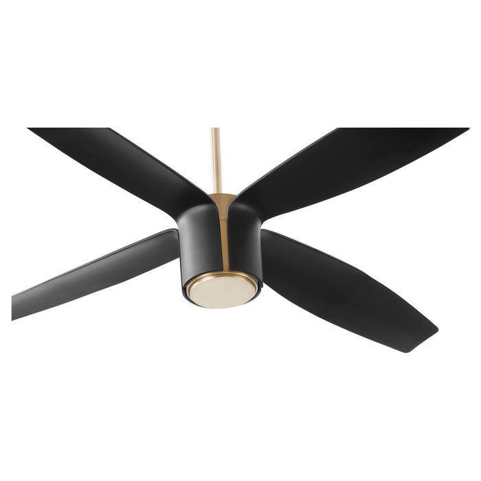 Oxygen 3-116-4015 60" Ceiling Fan, Aged Brass W/ Black Blades