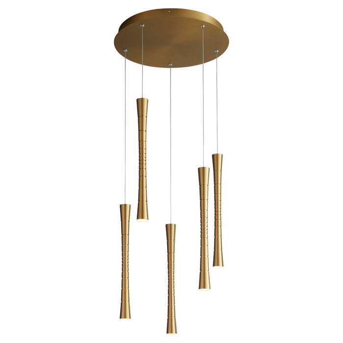 Oxygen 3-6005-40 LED Pendant, Aged Brass