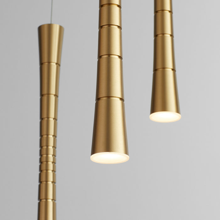Oxygen 3-6005-40 LED Pendant, Aged Brass