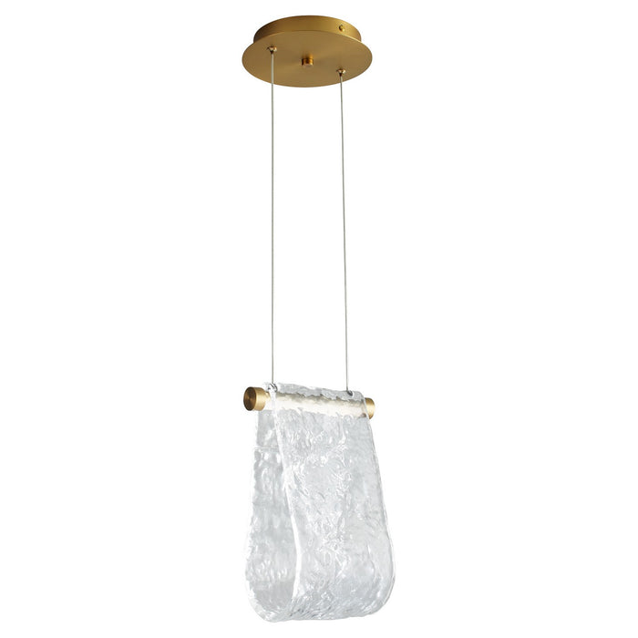 Oxygen 3-602-40 LED Pendant, Aged Brass
