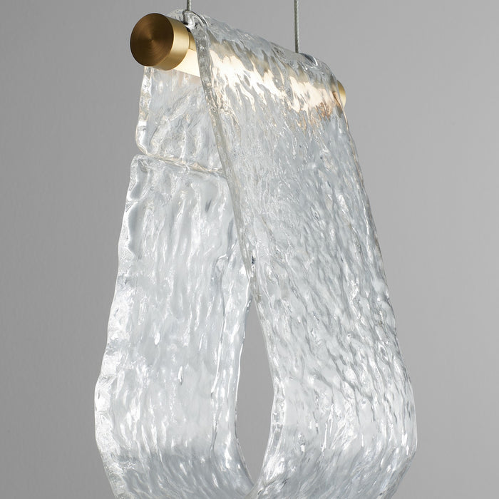 Oxygen 3-602-40 LED Pendant, Aged Brass