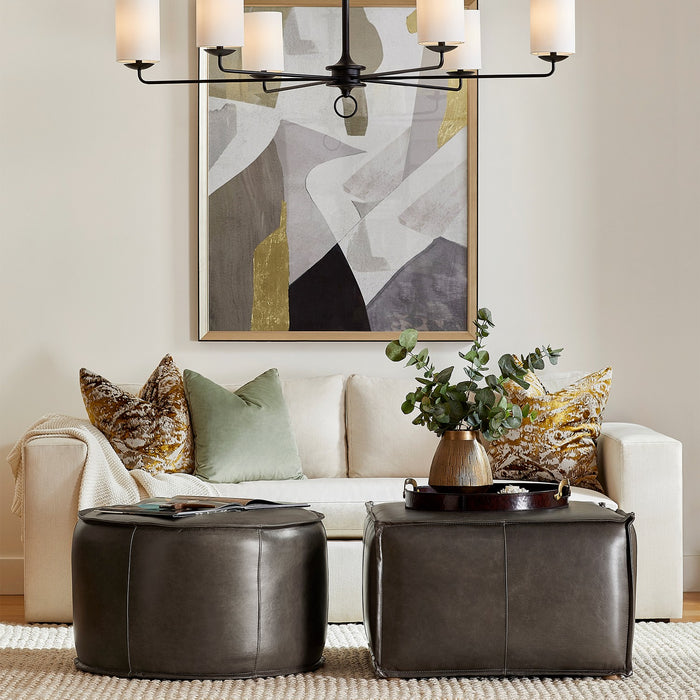 Cyan 11433 Six Light Chandelier, Black