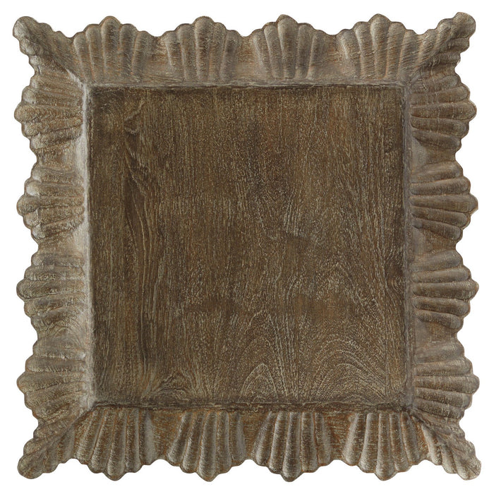 Cyan 11536 Tray, Limed Mango Wood