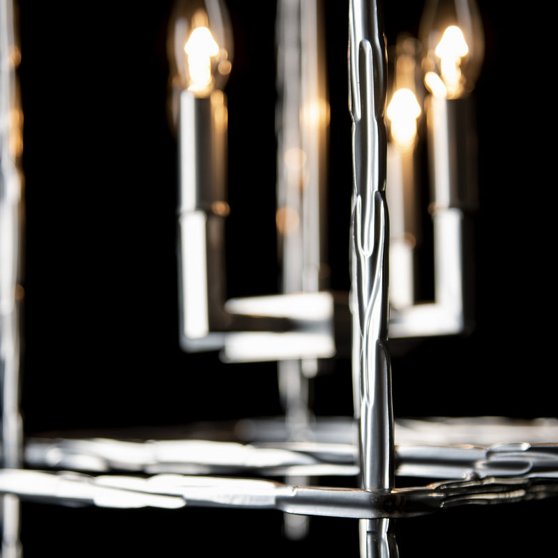 Hubbardton Forge 101316-SKT-85 Four Light Chandelier, Sterling