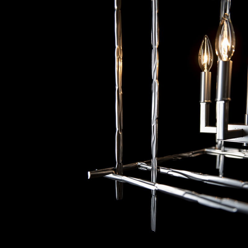 Hubbardton Forge 101316-SKT-85 Four Light Chandelier, Sterling