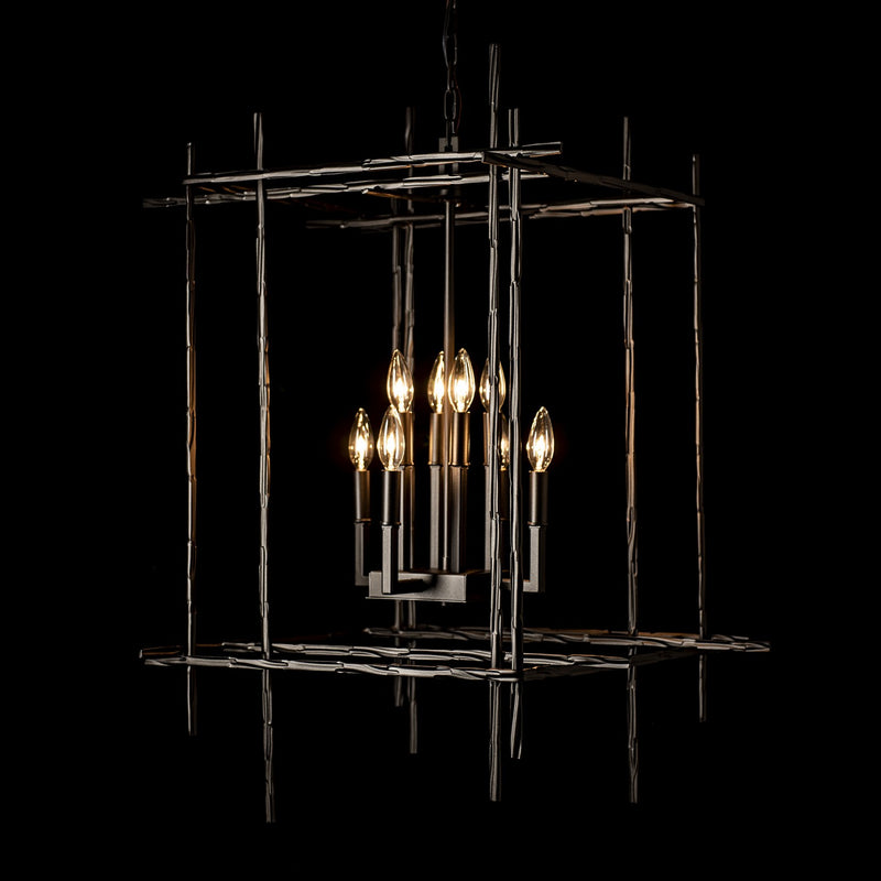 Hubbardton Forge 101317-SKT-14 Eight Light Chandelier, Oil Rubbed Bronze
