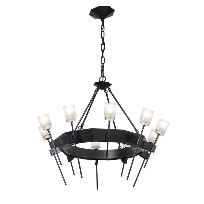 Hubbardton Forge 101525-SKT-10-YC0369 Ten Light Chandelier, Black