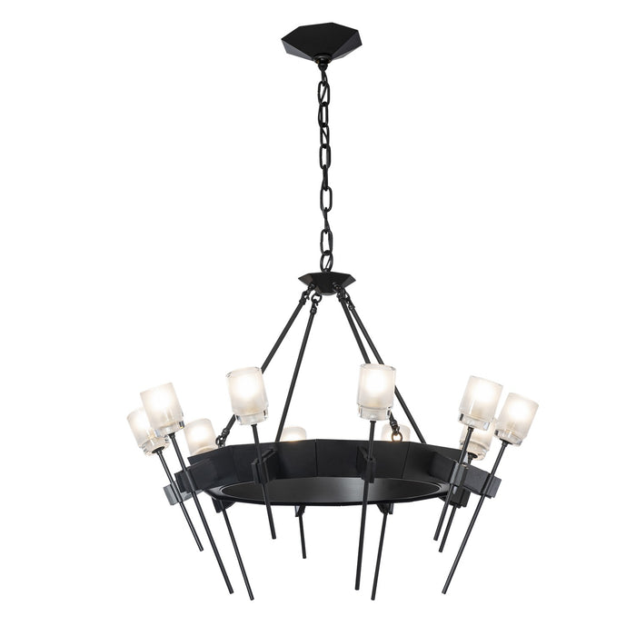 Hubbardton Forge 101525-SKT-10-YC0369 Ten Light Chandelier, Black