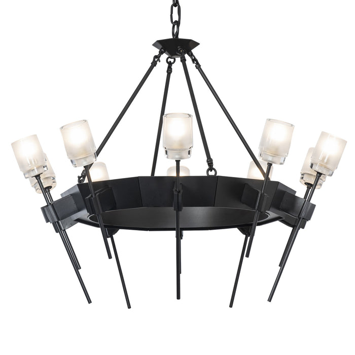 Hubbardton Forge 101525-SKT-10-YC0369 Ten Light Chandelier, Black