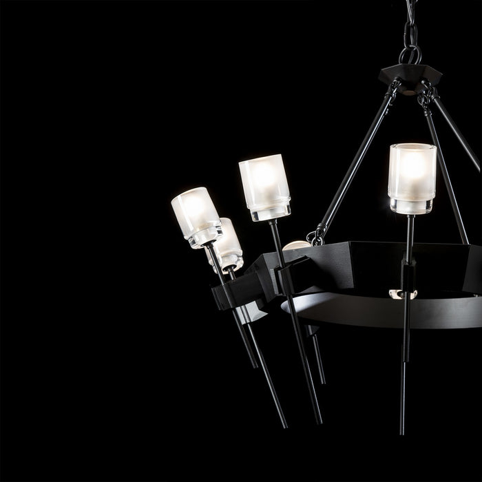 Hubbardton Forge 101525-SKT-10-YC0369 Ten Light Chandelier, Black