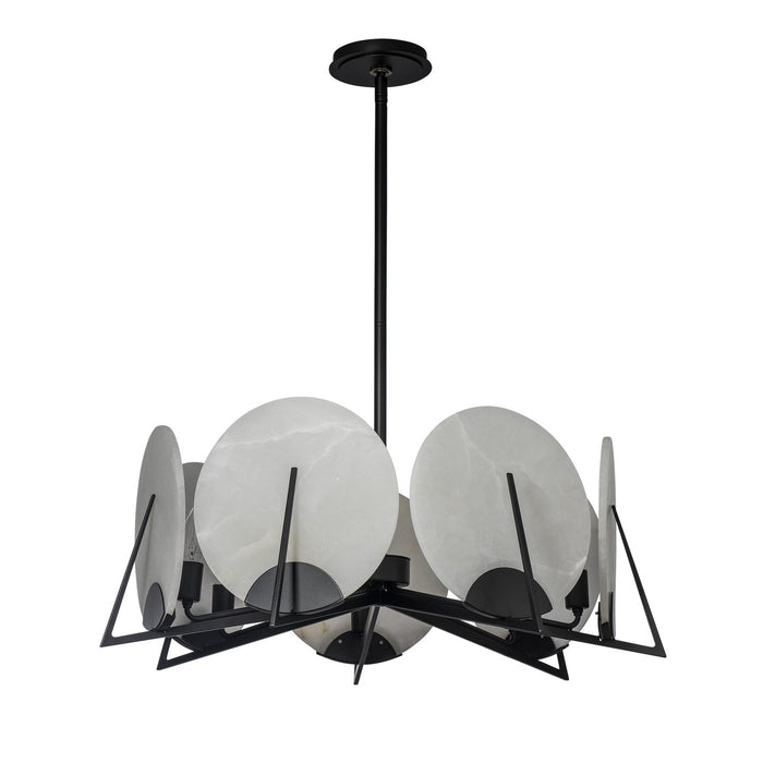 Hubbardton Forge 131059-SKT-MULT-10-AR Seven Light Pendant, Black