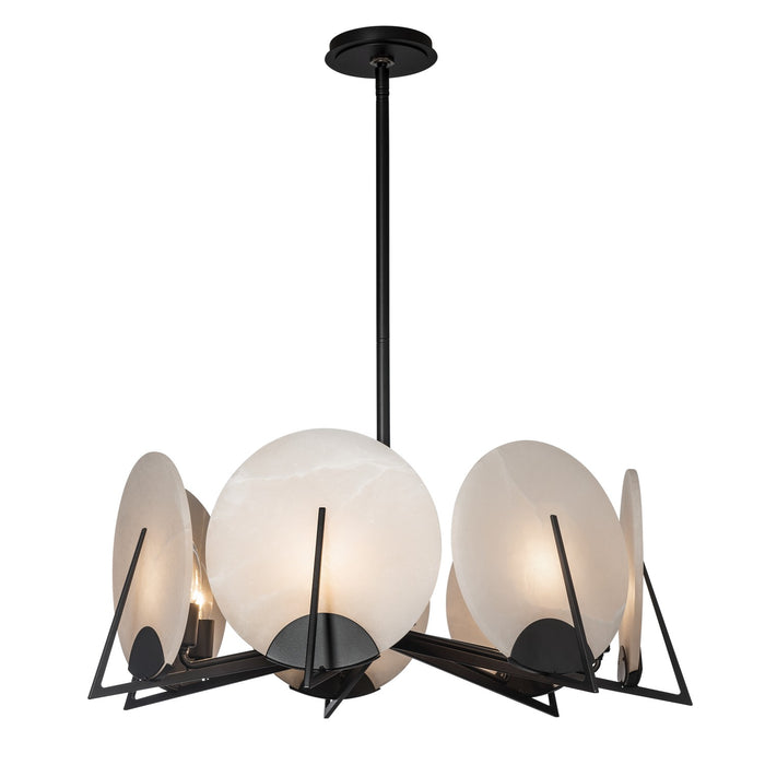 Hubbardton Forge 131059-SKT-MULT-10-AR Seven Light Pendant, Black