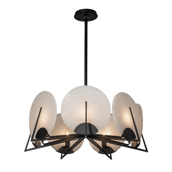 Hubbardton Forge 131059-SKT-MULT-10-AR Seven Light Pendant, Black