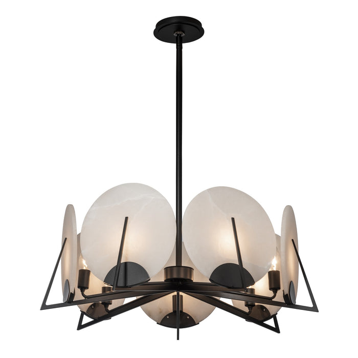Hubbardton Forge 131059-SKT-MULT-10-AR Seven Light Pendant, Black
