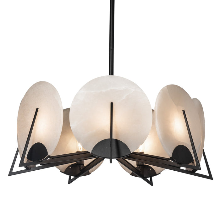 Hubbardton Forge 131059-SKT-MULT-10-AR Seven Light Pendant, Black
