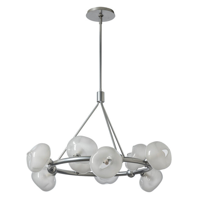 Hubbardton Forge 131069-SKT-MULT-85-FD0710 Nine Light Pendant, Sterling
