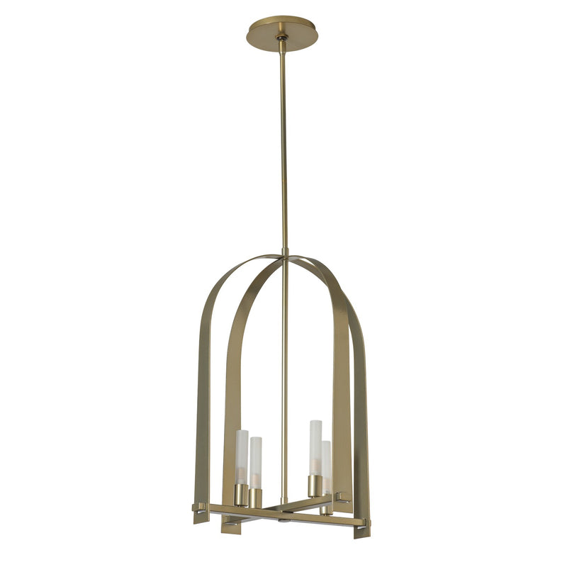 Hubbardton Forge 131070-SKT-MULT-86-FD0462 Four Light Pendant, Modern Brass