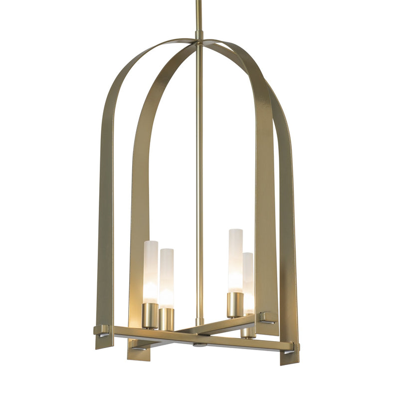 Hubbardton Forge 131070-SKT-MULT-86-FD0462 Four Light Pendant, Modern Brass