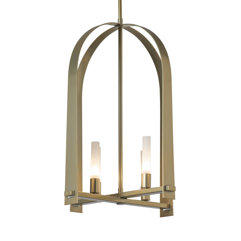 Hubbardton Forge 131070-SKT-MULT-86-FD0462 Four Light Pendant, Modern Brass