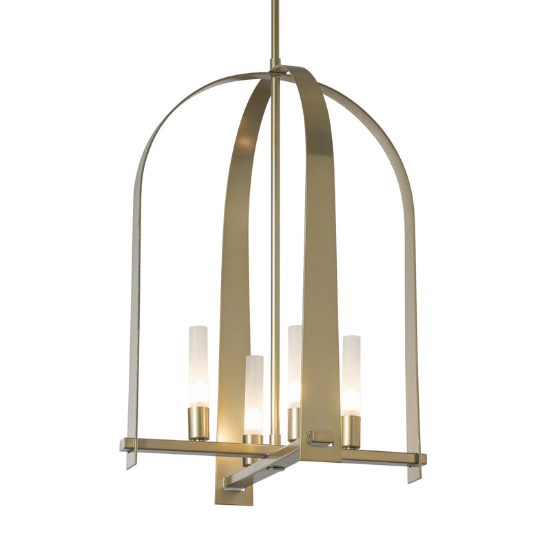 Hubbardton Forge 131070-SKT-MULT-86-FD0462 Four Light Pendant, Modern Brass