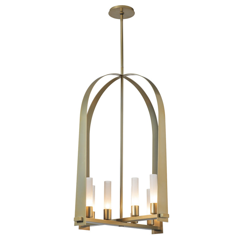 Hubbardton Forge 131071-SKT-MULT-86-FD0611 Eight Light Pendant, Modern Brass