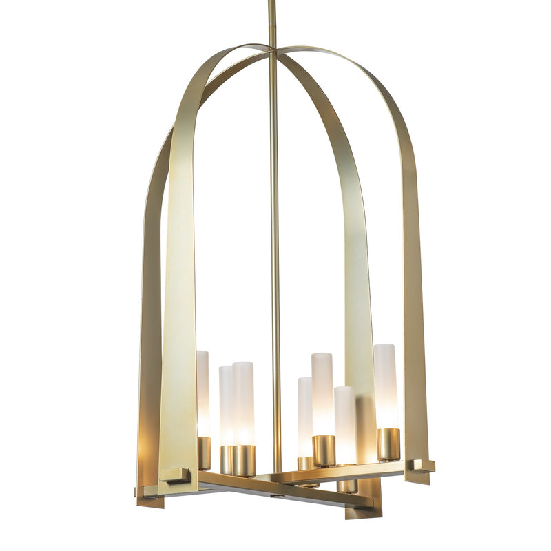Hubbardton Forge 131071-SKT-MULT-86-FD0611 Eight Light Pendant, Modern Brass