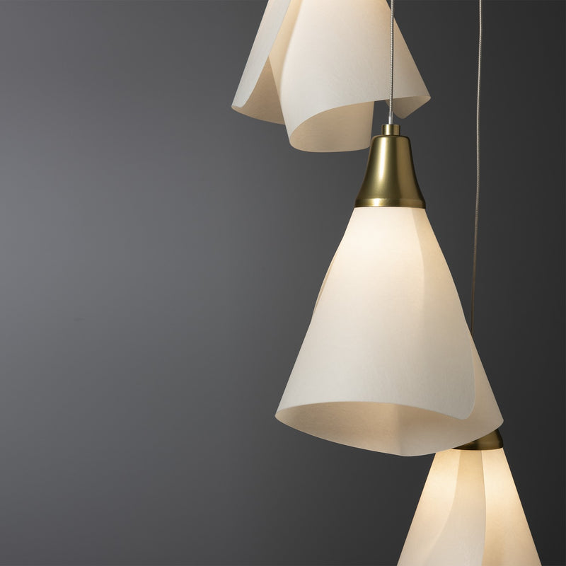 Hubbardton Forge 131122-SKT-STND-86-SH1987 LED Pendant, Modern Brass