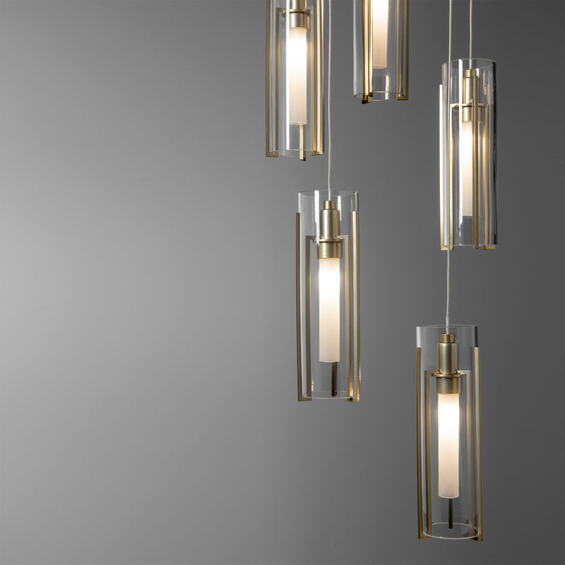 Hubbardton Forge 131124-SKT-STND-86-ZM0065 LED Pendant, Modern Brass