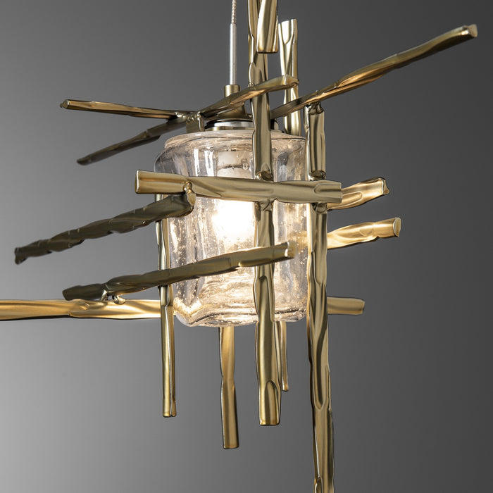 Hubbardton Forge 131126-SKT-LONG-86-II0728 LED Pendant, Modern Brass