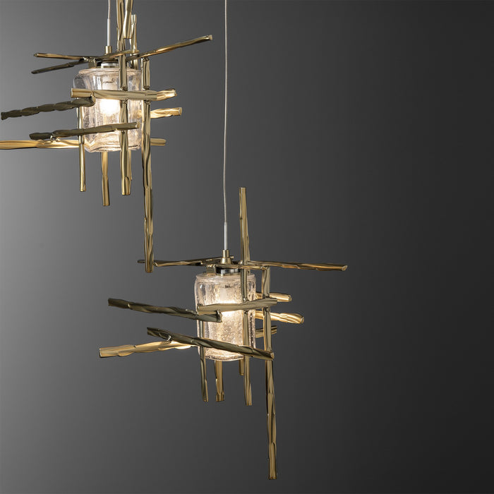Hubbardton Forge 131126-SKT-LONG-86-II0728 LED Pendant, Modern Brass