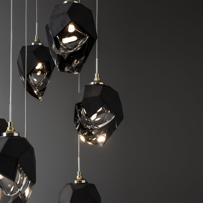 Hubbardton Forge 131140-SKT-LONG-86-BP0754 LED Pendant, Modern Brass