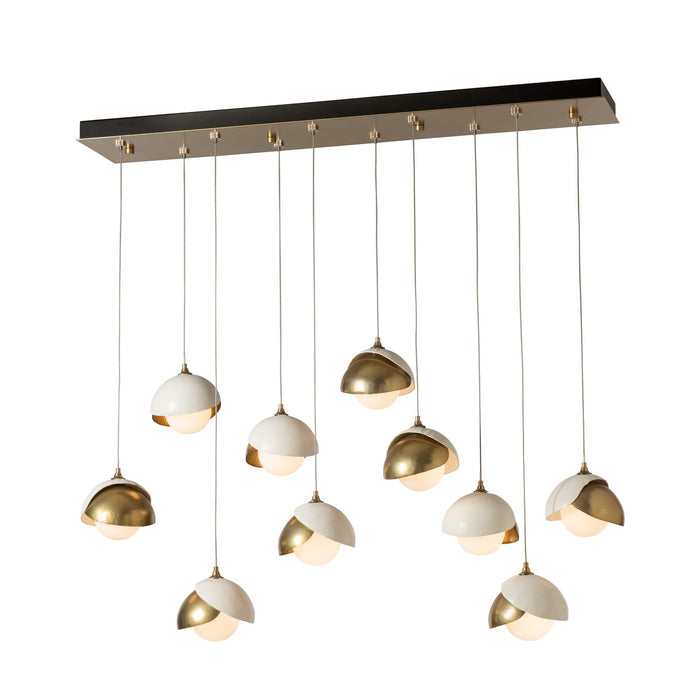 Hubbardton Forge 131205-SKT-STND-86-02-GG0711 LED Pendant, Modern Brass