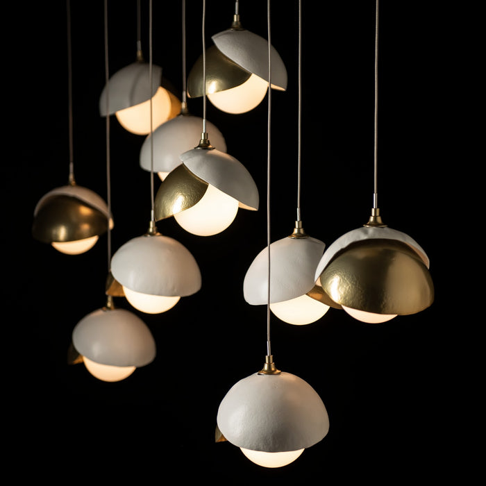 Hubbardton Forge 131205-SKT-STND-86-02-GG0711 LED Pendant, Modern Brass