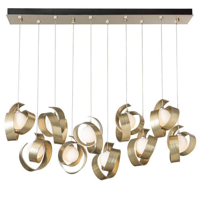 Hubbardton Forge 131208-SKT-STND-86-GG0711 LED Pendant, Modern Brass