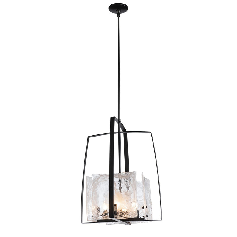 Hubbardton Forge 131310-SKT-MULT-10-YR0699 Four Light Pendant, Black