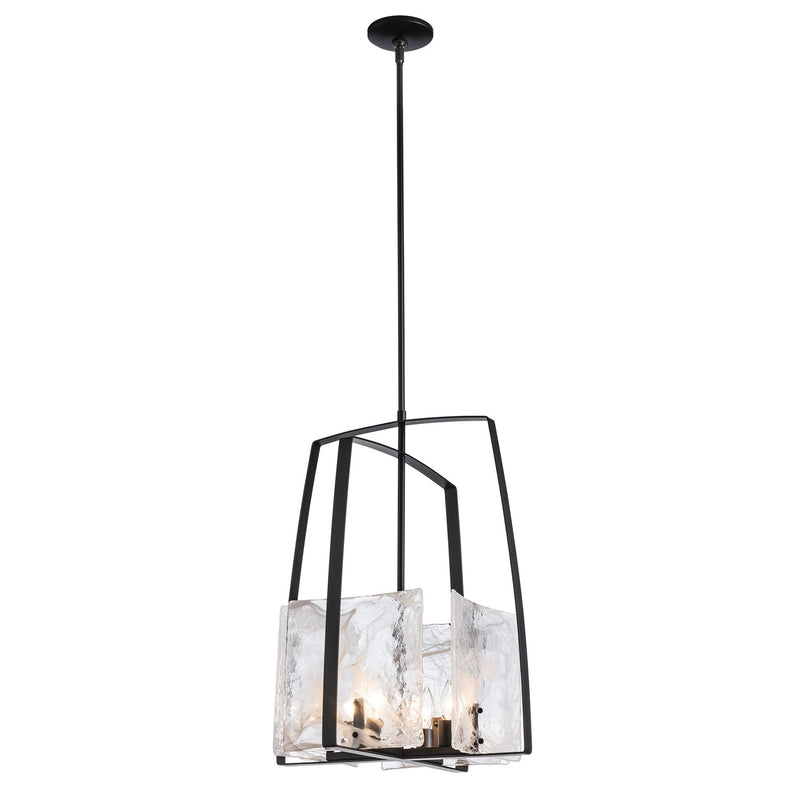 Hubbardton Forge 131310-SKT-MULT-10-YR0699 Four Light Pendant, Black