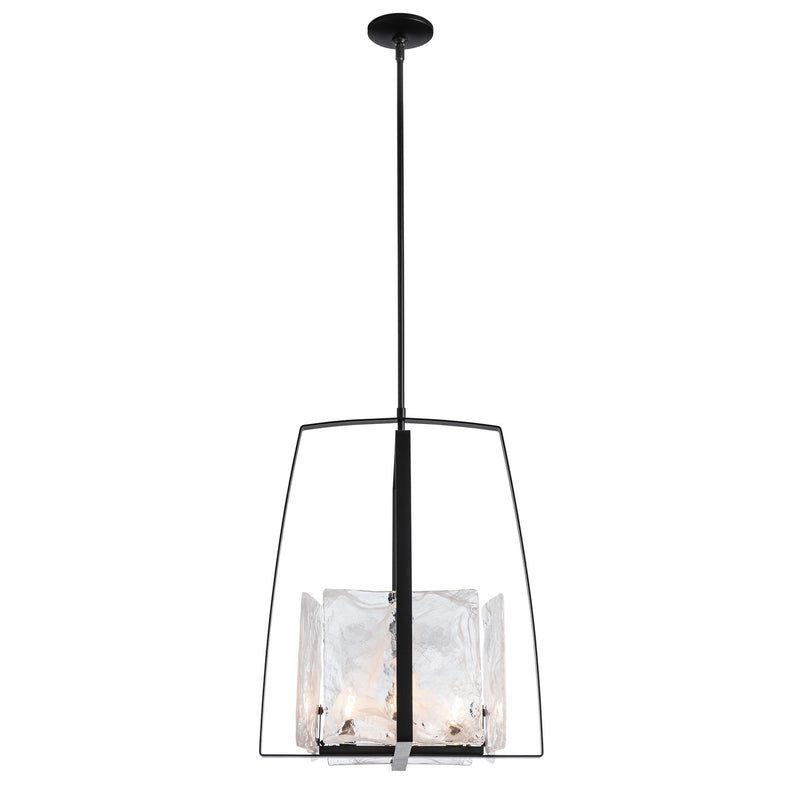 Hubbardton Forge 131310-SKT-MULT-10-YR0699 Four Light Pendant, Black