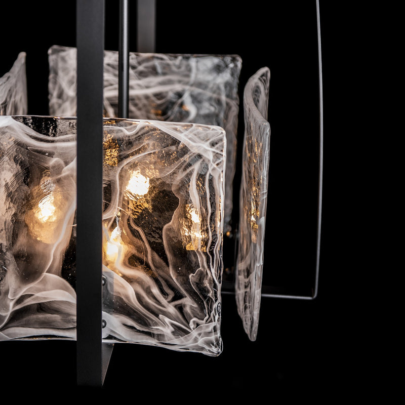 Hubbardton Forge 131310-SKT-MULT-10-YR0699 Four Light Pendant, Black