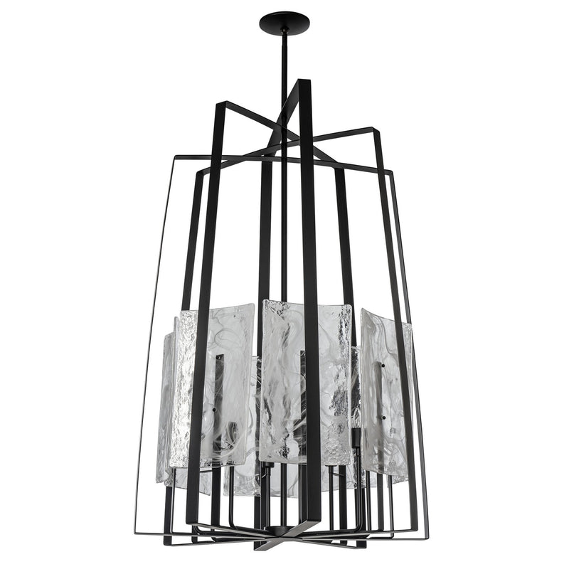 Hubbardton Forge 131313-SKT-MULT-10-YR0729 Eight Light Pendant, Black