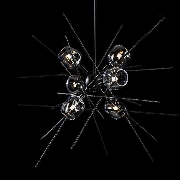 Hubbardton Forge 131590-SKT-MULT-10-ZM0709 Six Light Pendant, Black