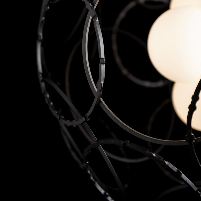 Hubbardton Forge 131602-SKT-MULT-10-GG0677 Six Light Pendant, Black