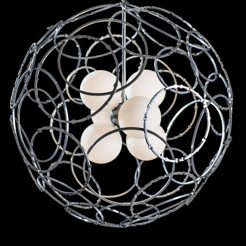 Hubbardton Forge 131602-SKT-MULT-85-GG0677 Six Light Pendant, Sterling