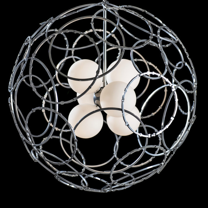 Hubbardton Forge 131602-SKT-MULT-85-GG0677 Six Light Pendant, Sterling