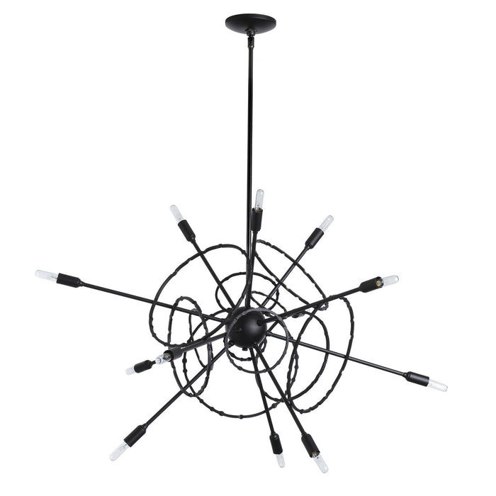 Hubbardton Forge 131604-SKT-MULT-10 12 Light Pendant, Black