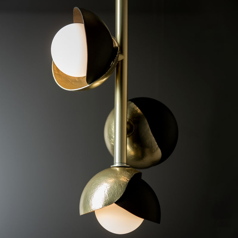 Hubbardton Forge 131611-SKT-MULT-86-14-GG0711 Four Light Pendant, Modern Brass