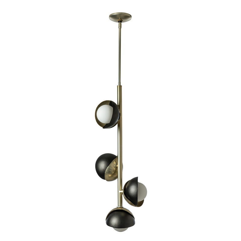Hubbardton Forge 131611-SKT-MULT-86-14-GG0711 Four Light Pendant, Modern Brass