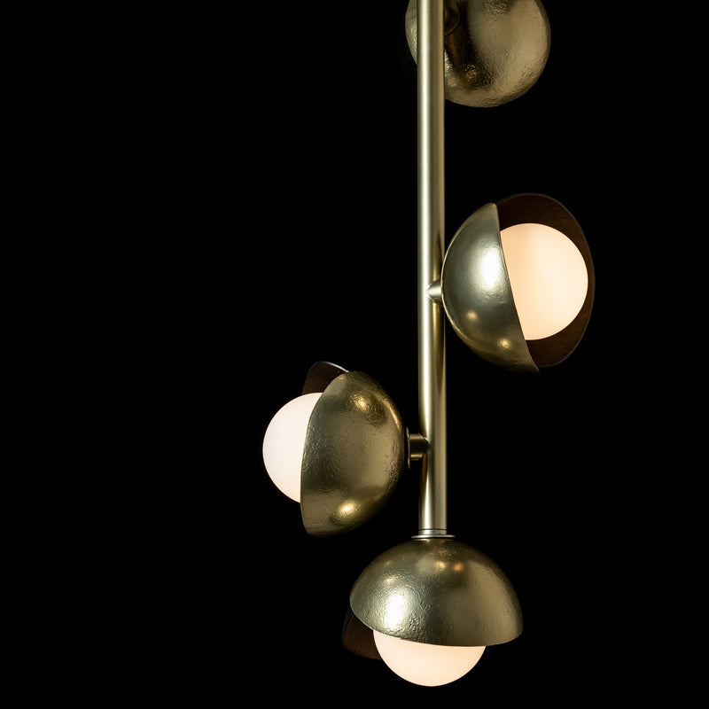 Hubbardton Forge 131611-SKT-MULT-86-14-GG0711 Four Light Pendant, Modern Brass