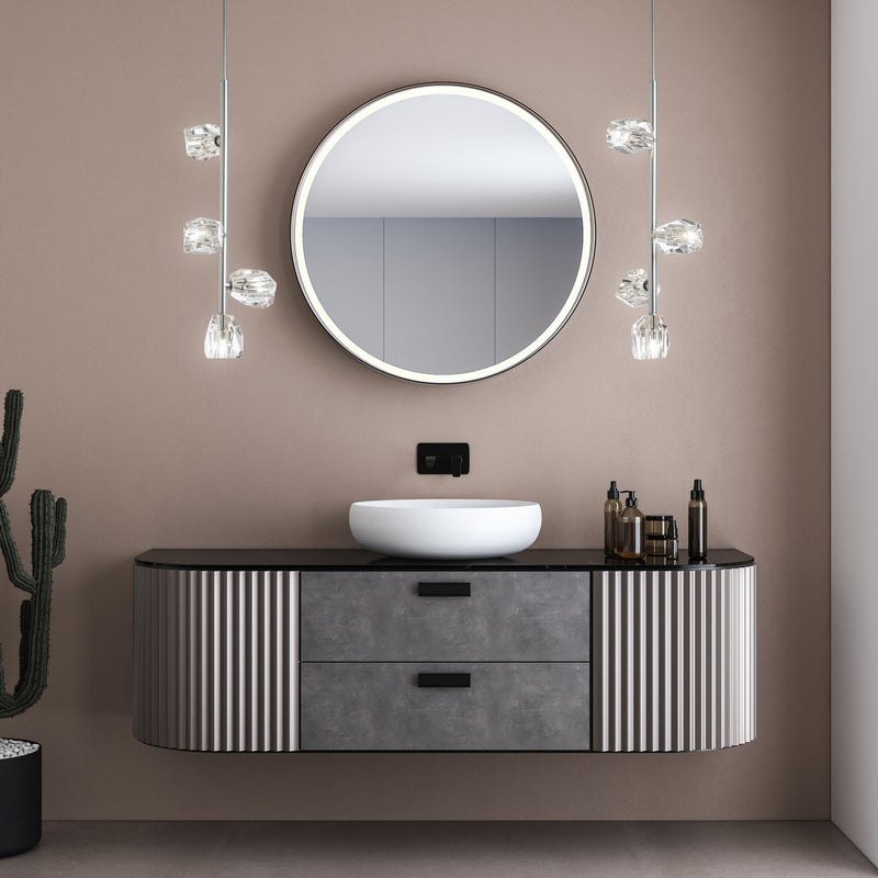 Hubbardton Forge 131612-SKT-MULT-85-CR Four Light Pendant, Sterling