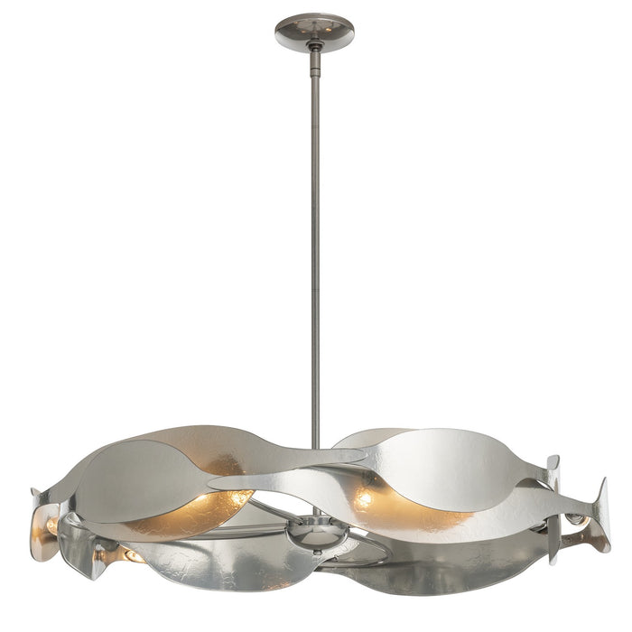 Hubbardton Forge 132160-SKT-MULT-85 Six Light Pendant, Sterling